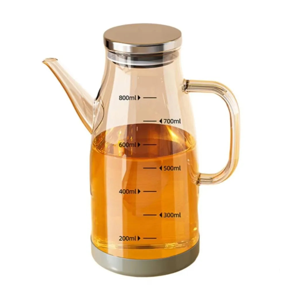Glass Oil Bottle with Drip-Free Spout - 600 to 1000ml, Amber or Clear - photo 7