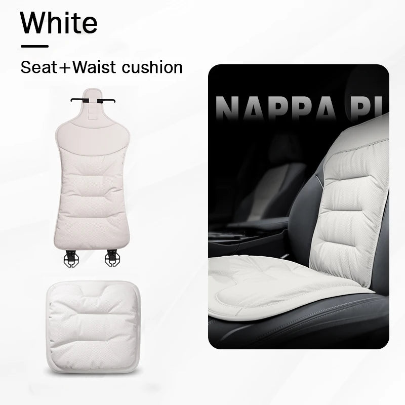Universal Car Seat Cover – Leather Waist Cushion & Seat Protection Pad for All Seasons