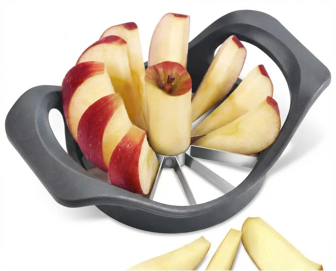 Durable Apple Corer & Slicer: Food-Grade 15.5cm Cutter Tool for Coring & Slicing Fruits