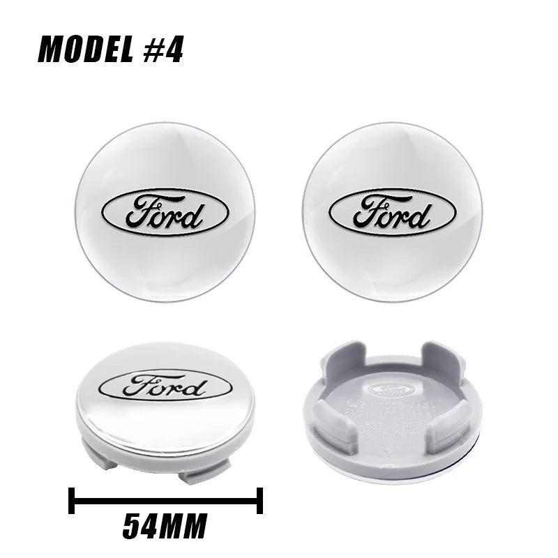 4Pc 56mm 60mm 54mm Car Wheel Center Hub Cap For Ford Fiesta Mondeo Fusion Explorer Escape Focus Kuga Rim Cover Sticker Accessory