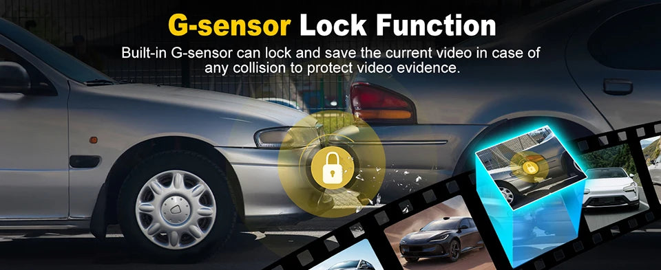 Acceo 4K Dashcam WIFI GPS CAR Video Recorder Dual Lens Support 2.5K Rear Camera Night Vision 24H Parking Monitoring Black Box