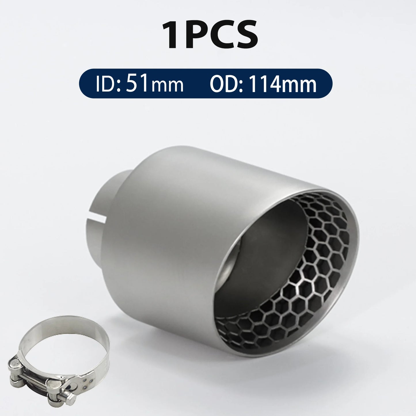 ER Car accsesories Upgrade Honeycomb Design  Exhaust Tip Matte 304 Stainless Muffler Universal Tail Tips Modify