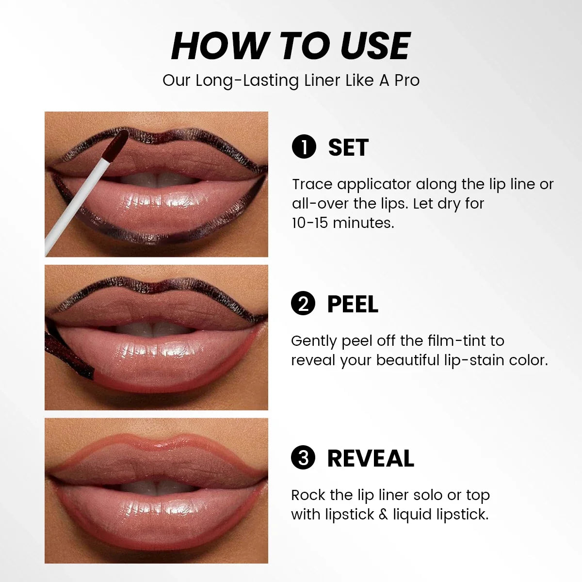 1PC Lip Liner Peel Off Tattoo Lipgloss Long Lasting Matte Lip Tint Contour Tear-off Lips Stain-Easy To Create Daily Makeup
