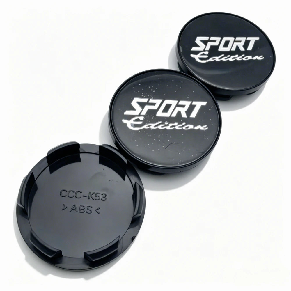 4pcs Universal Sport Edition Logo Emblem Car Wheel Center Caps Hub Cap 53MM Clip 48MM Wheels Rim Hubcaps Dust Cover Accessories