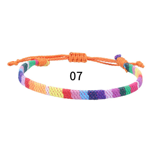 Handmade woven rope adjustable anklet