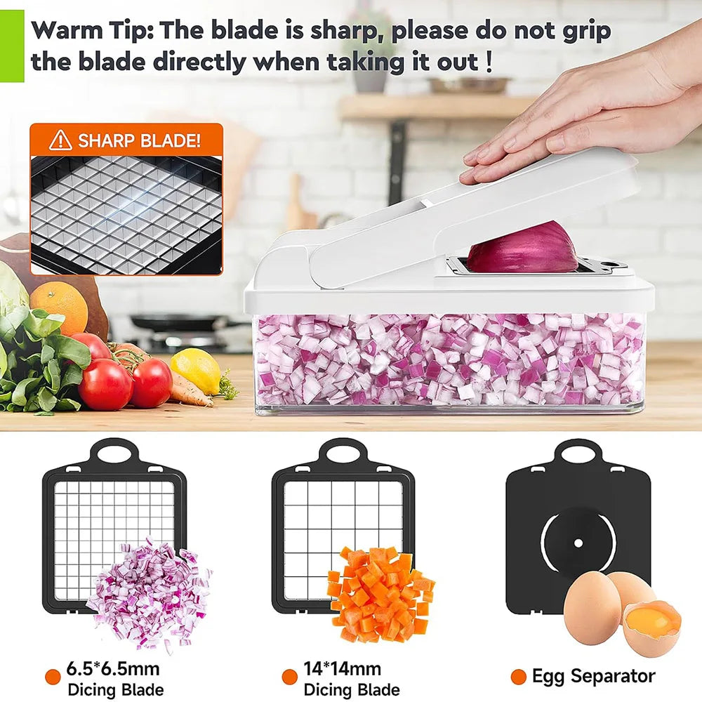 15-in-1 Vegetable Chopper with Container - 7 Blades and Grater - photo 4