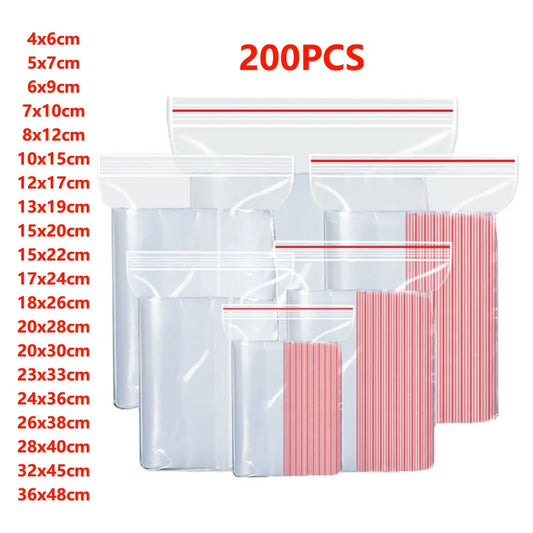 Small Reclosable Zip Lock Plastic Bags – Clear Resealable Storage for Food, Jewelry & Small Parts | Multiple Sizes