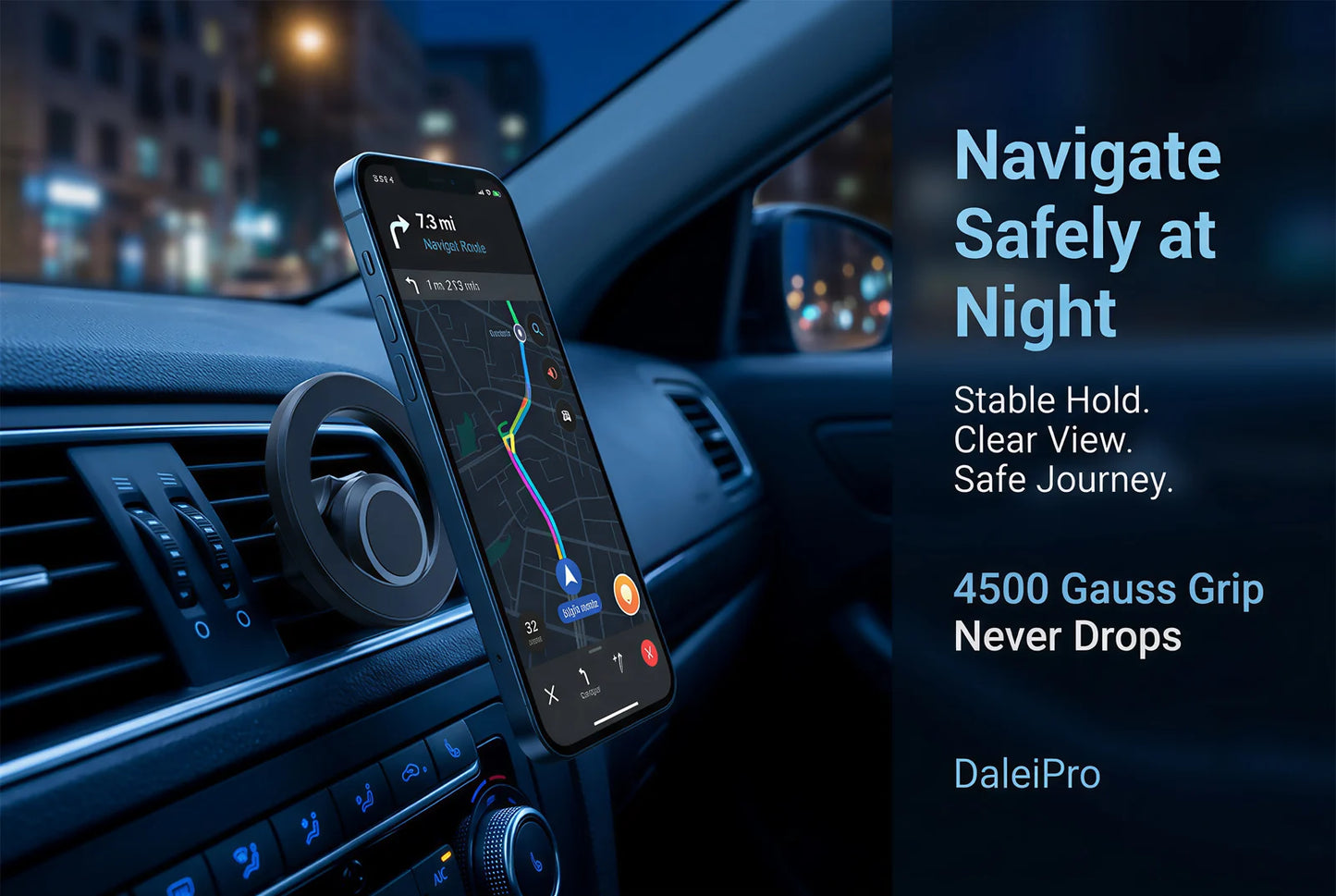 Magnetic Phone Mount with Wireless Charging for Ford F-150 Raptor 2019–2020