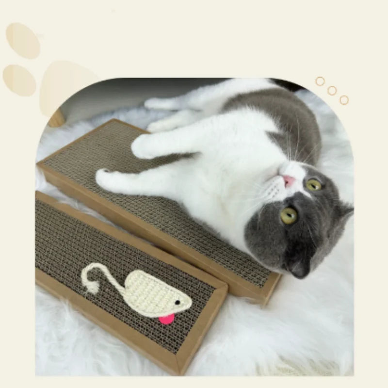 Pet Cat Scratching Board Cardboard Mat Scraper Grinding Claw Toy Cat Scratcher Furniture Protector Essential Cat Accessories