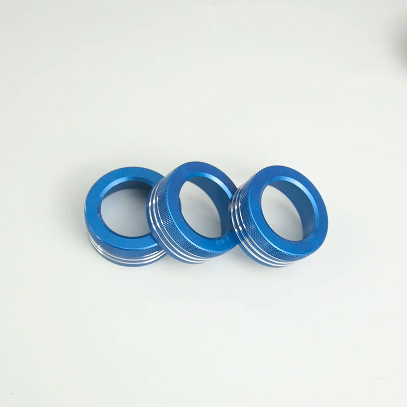 3pcs Dashboard A/C Control Knobs Decoration Ring Metal Trim Cover For Toyota 86 GT86 For Subaru BRZ 2013-2020 Car Interior