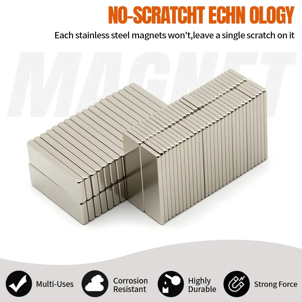 Neodymium Block Magnets N35 30x10x3mm, Strong Permanent Set