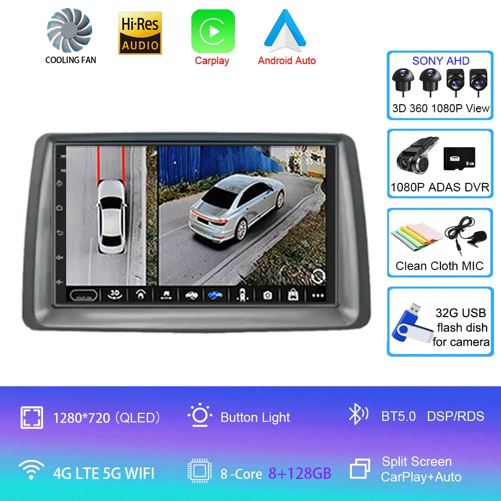 7" Car Radio Android 16 For FIAT Panda 2003 2004 2005 2006 2007 -2012 Stereo Multimedia Player Navigation Autoradio Carplay Auto