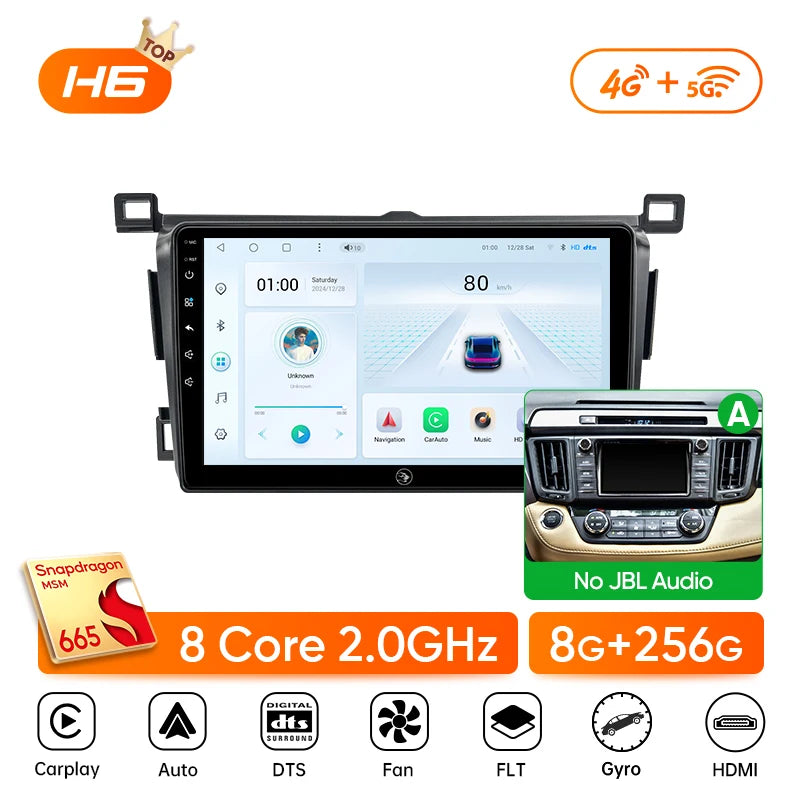 Ainavi Car Radio Multimedia Player For Toyota RAV4 RAV 4 XA40 2013-2019 RHD LHD Android 12 Auto Wireless Carplay Car Stereo DSP