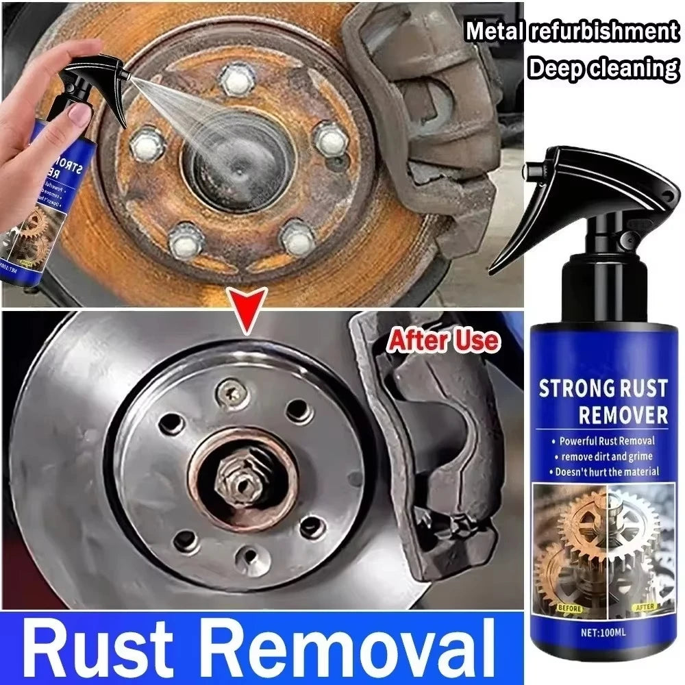 Automotive Car Rust Remover Spray Clean Metal Iron Quickly Auto Exhaust Pipe Rust Derusting Spray Stain Removal Agent