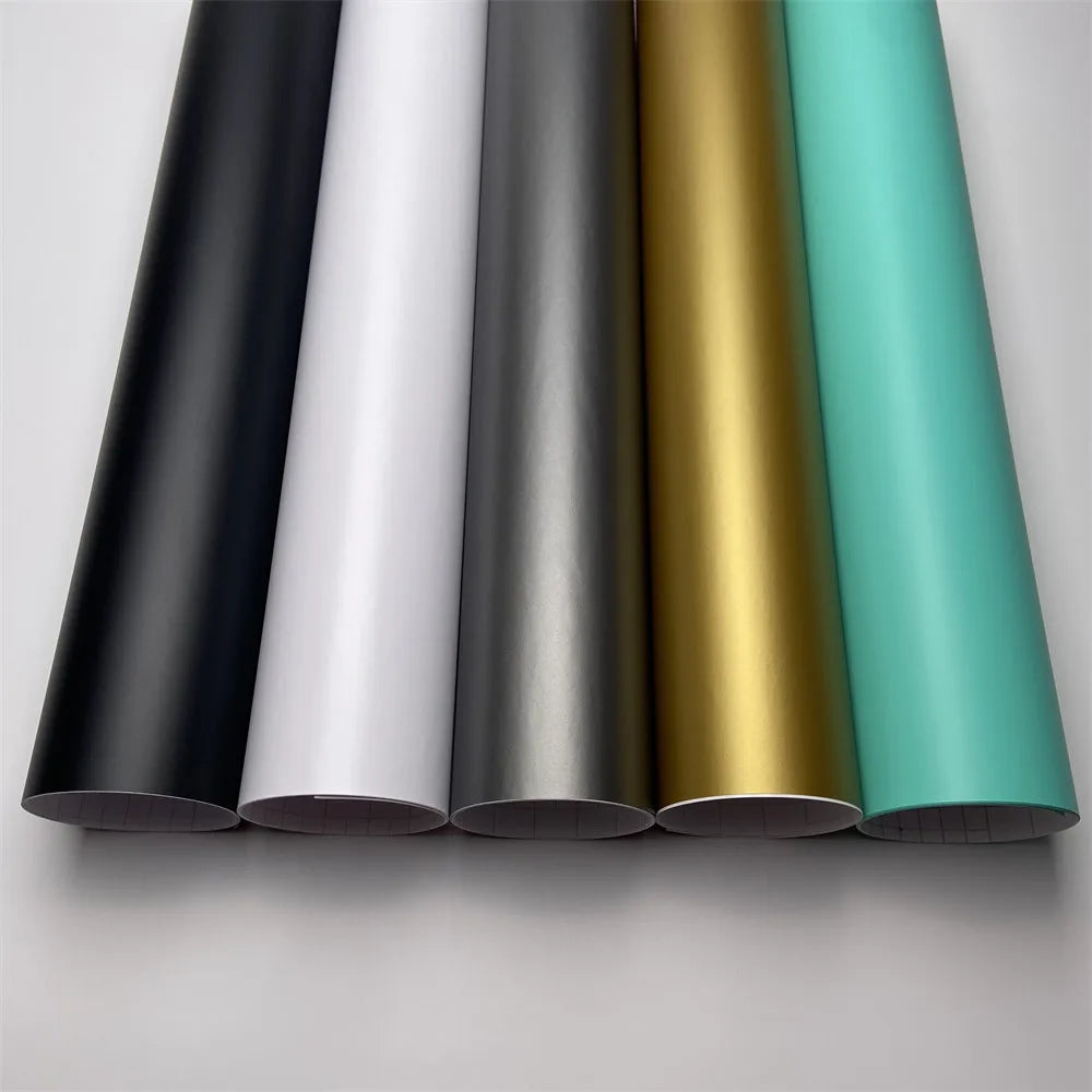 Matte Car Vinyl Film Stickers DIY Adhesive Sticker for Motorcycle Car Adhesive Vinyl Black White Grey Matt Wrapping Film