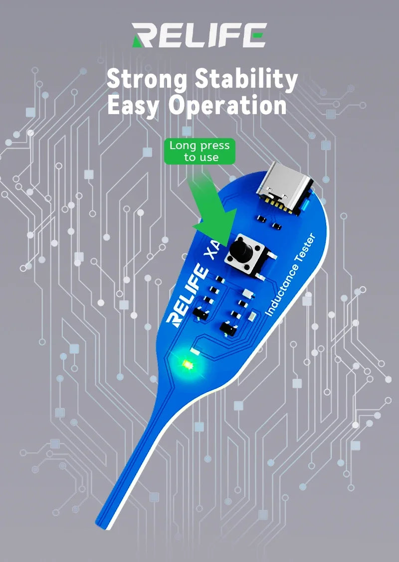 RELIFE XA5 Inductance Tester Electromagnetic Non-Contact Fault Detection for Phones PCB Motherboard Repair Diagnostics Tool