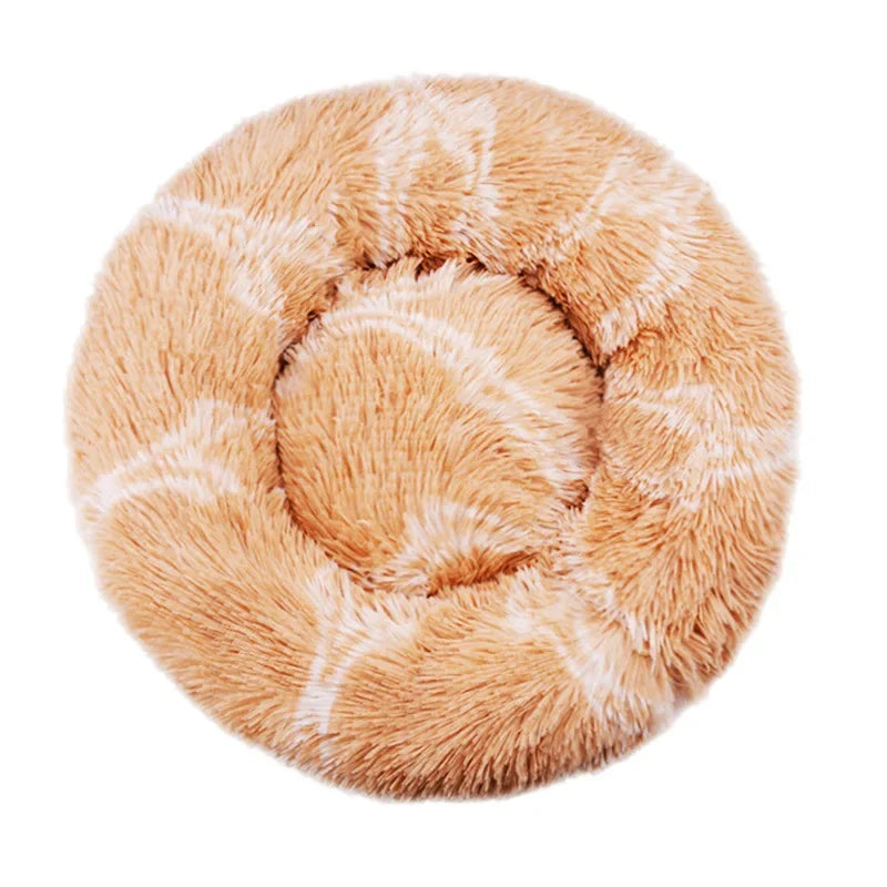 Round Plush Pet Bed — Super-Soft Washable Bed for Cats & Dogs (40–90cm)