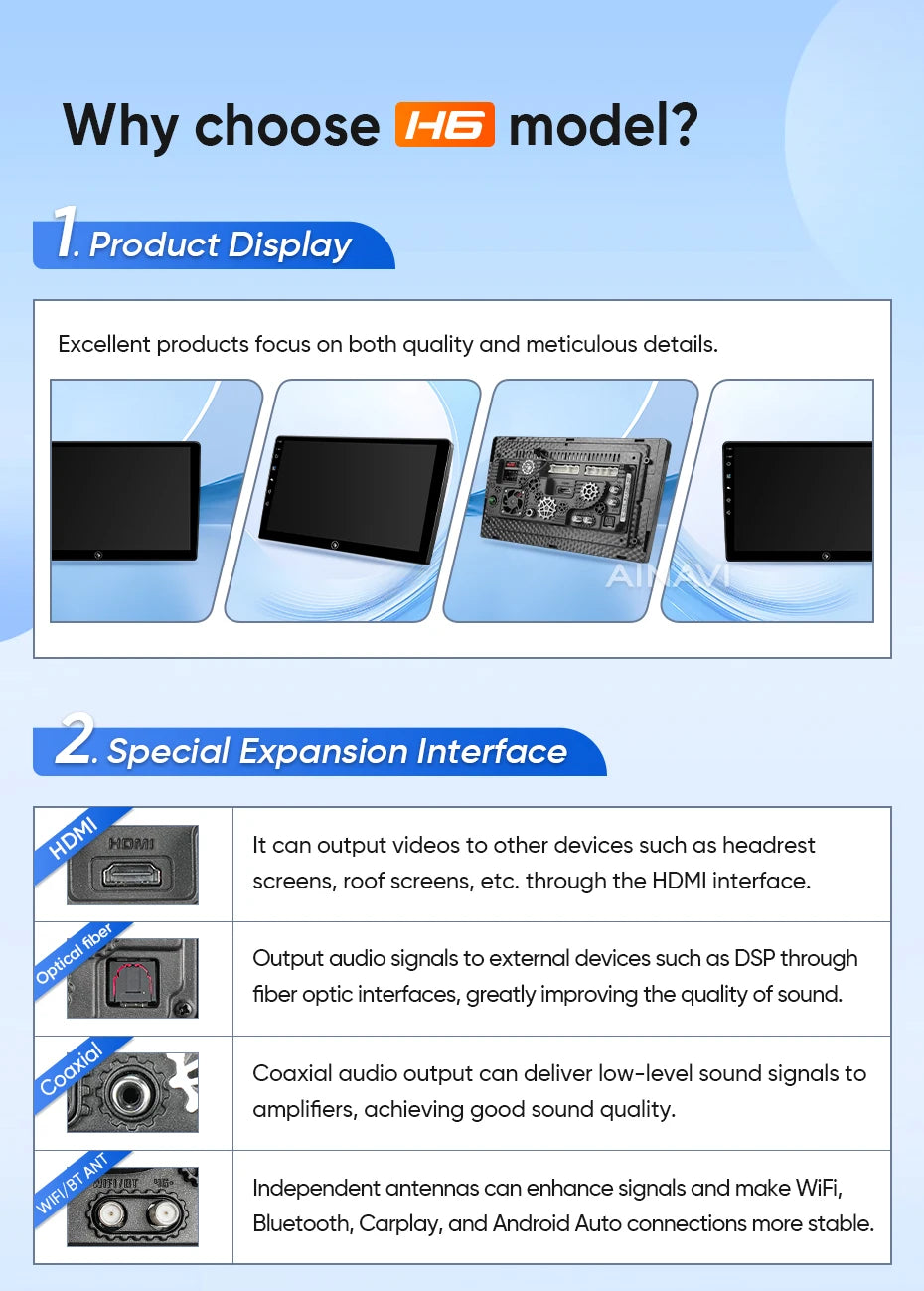 Ainavi Car Radio Multimedia Player For Toyota RAV4 RAV 4 XA40 2013-2019 RHD LHD Android 12 Auto Wireless Carplay Car Stereo DSP