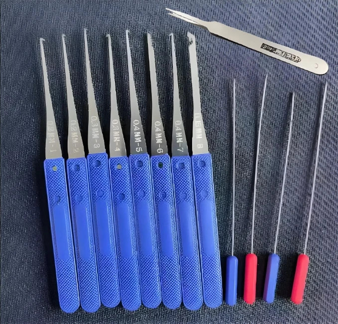 Multi-Functional Locksmith Tool Kit: Lock Picks, Padlock Repair, Broken Key Removal & Door/Combination Lock Opener Set