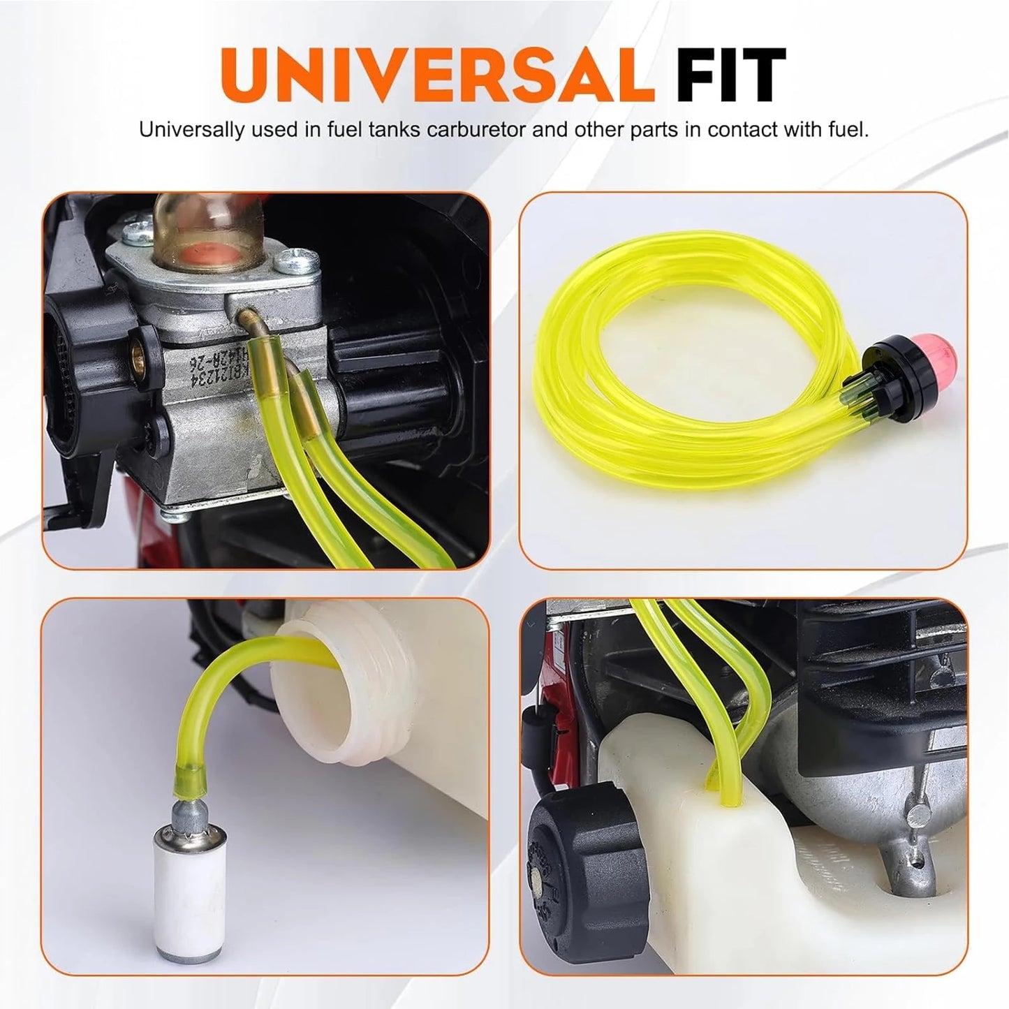 TSES 2~5Pcs Fuel Line Hose Gas Pipe Tubing 4 Sizes For String Trimmer Chainsaw Blower Lawn Mower and other Power Tools