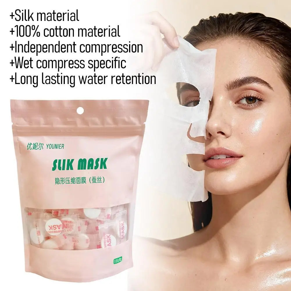 50PCS Premium Disposable Compressed Facial Mask Ultra-Soft Skin Care Sheet For Spa Beauty Salon Travel