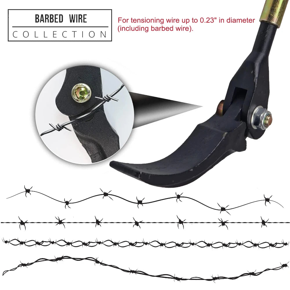 MMAlto Fence Wire Stretcher & Barbed Wire Tensioner – Easy Wire Puller for Agricultural Fencing | Portable & Durable | Farm Fence Repair Tool