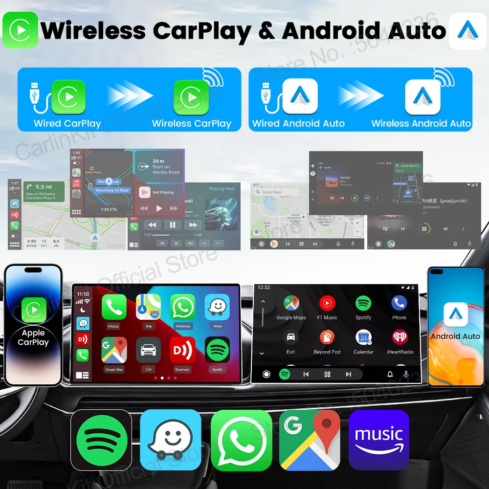 CarlinKit 5.0 Mini Wireless CarPlay & Android Auto Adapter