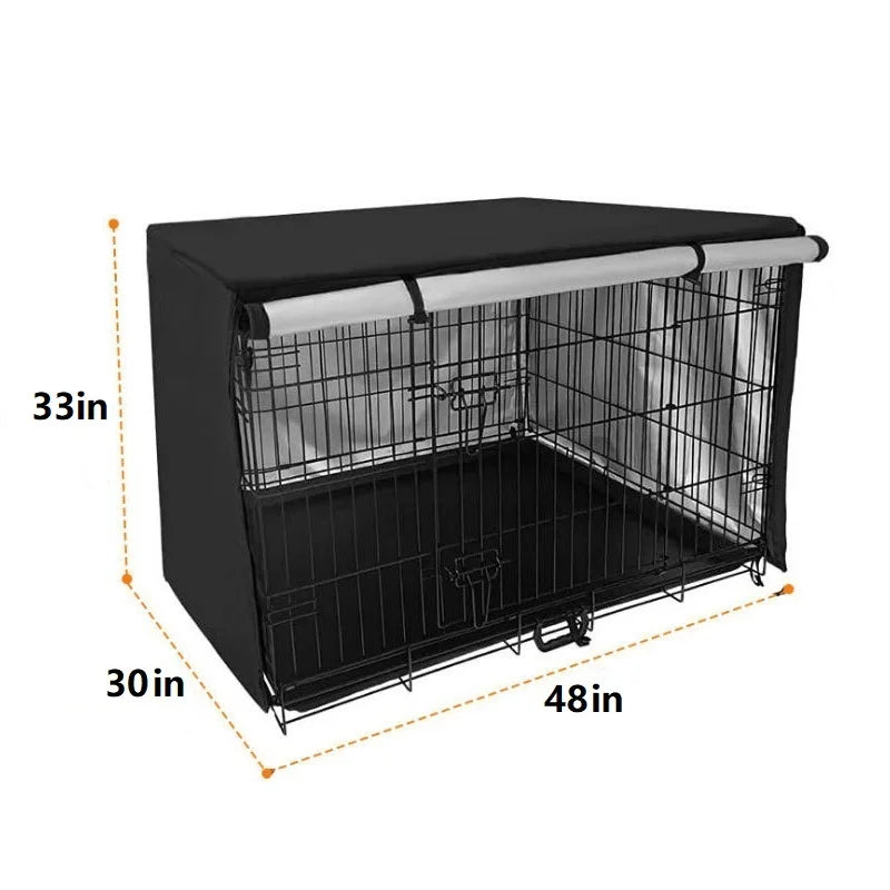 Single-Door Wire Crate Cover with Roller Shades – photo 6