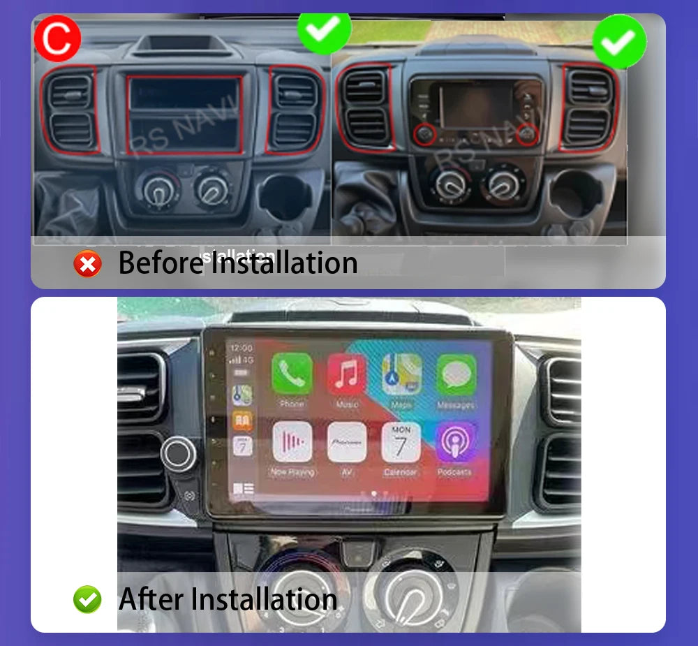 Android 16 For Fiat Ducato Peugeot Boxer Citroen Jumper 2006-2022 2K QLED Android Car Radio Multimedia stereo Player GPS CarPlay