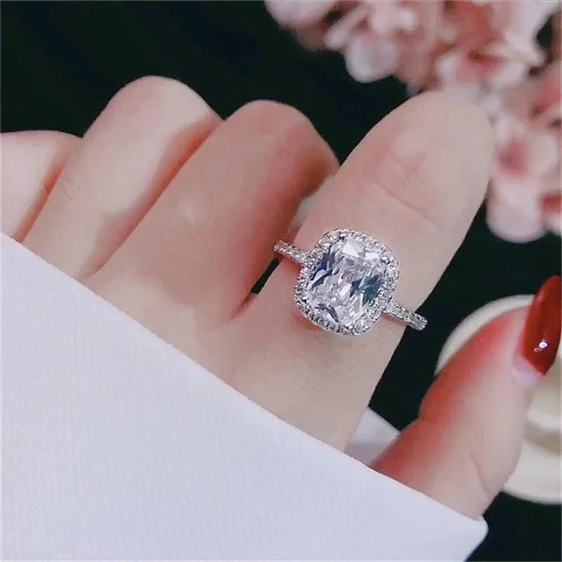 Cubic Zirconia White Gold Ring for Women - Bridal & Wedding
