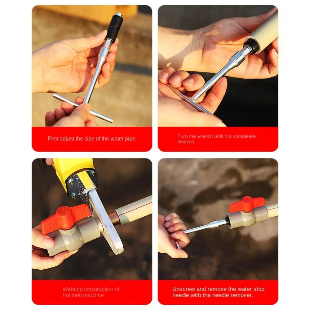 Universal Metal Hot-melt Water Stop Pin 20/25/32 Rubber Water Stop Needle Plugging Kitchen Repair Plumbing Tool Set PPR Pipe