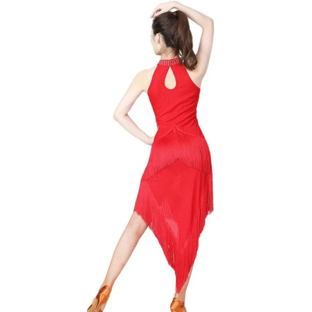 Fringe tassel Latin dance dress for women