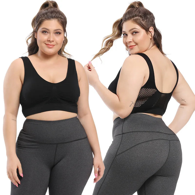 Breathable Women's Tops Hollow Out Bras Gym Running Fitness Yoga Bra Sportswear Padded Push Up Sports Tops Underwear Women Bra