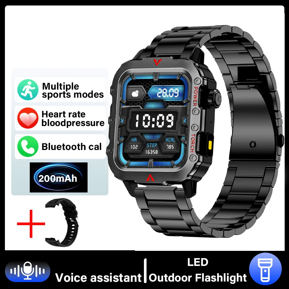 G.L Wear 2026 New Sports Smart Watch Bluetooth Talk LED Flashlight Multi-function Outdoor Sports Smart Watch for Men Women