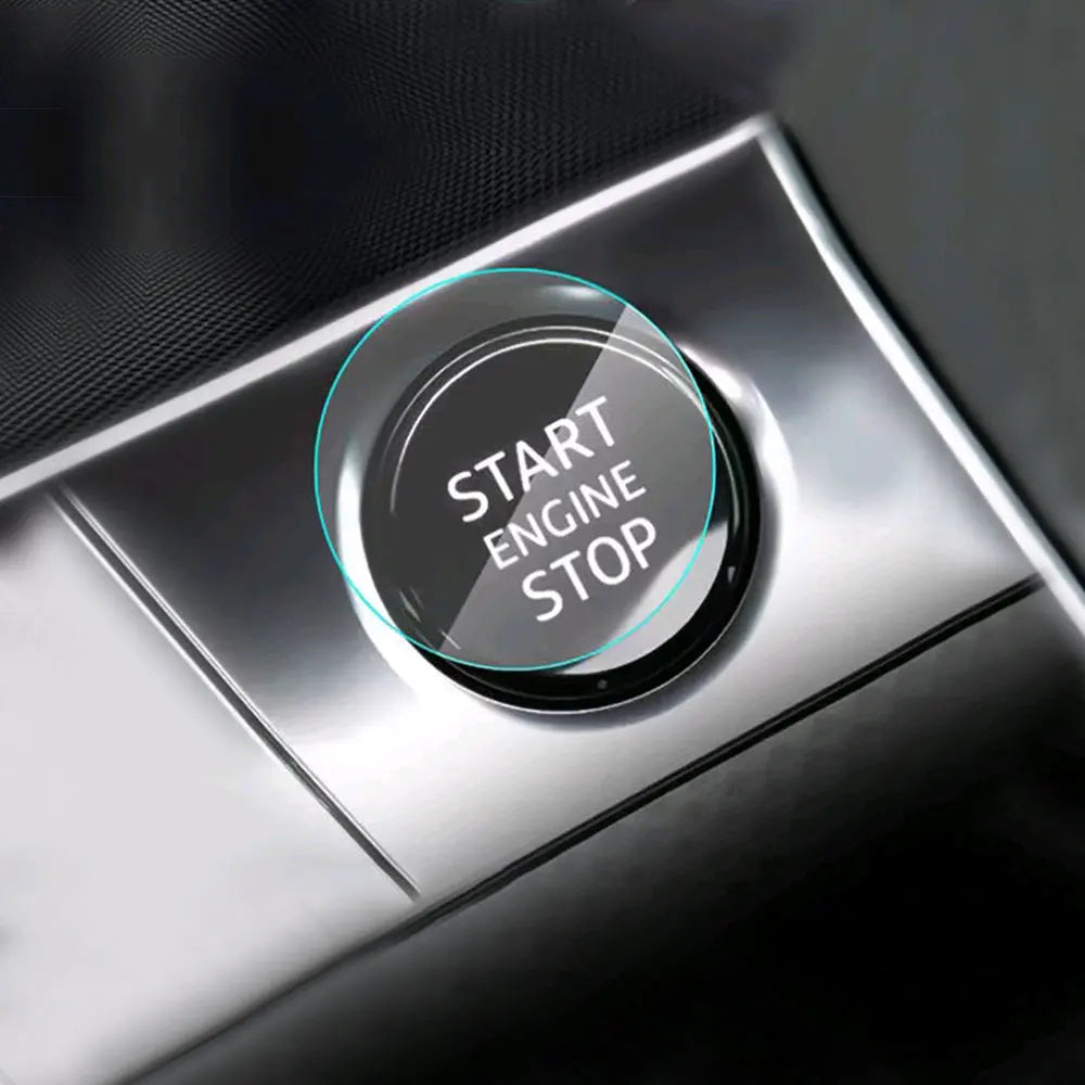 1Pc Unversial Waterproof Car Stickers Universal Engine Ignition Start Stop Button Transparent Protective Film Car Accessories