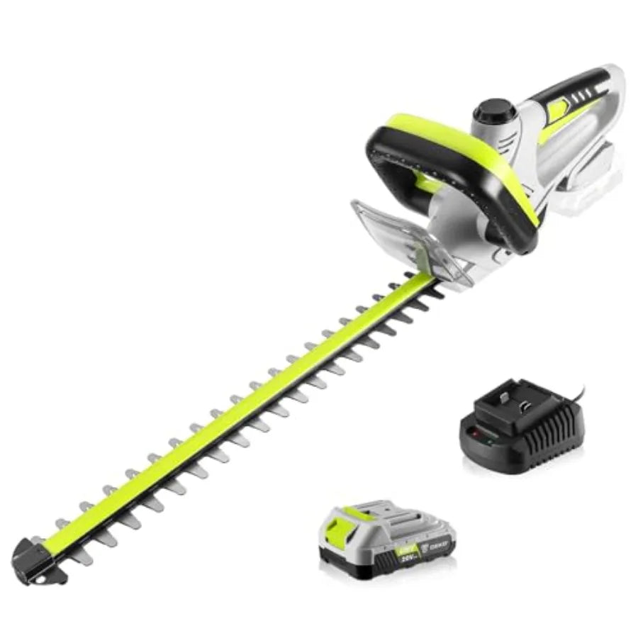 20V Cordless Hedge Trimmer – 20" Steel Blade, Lightweight Ergonomic Yard & Garden Tool