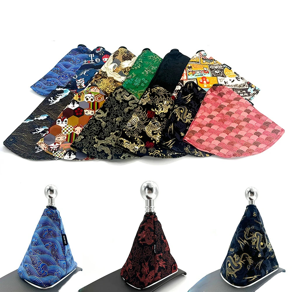 Jdm Shift Boot Japanese Kimono Styles Covers Car Change Lever Fabric Gear Handle Ornaments for Interior Cars Accessories Gift