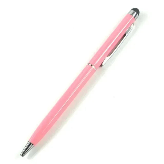 20-200 Pens Each Pack Mini Metal 2-in-1 Stylus Universal Ballpoint Pen Custom Logo Text Engraving Office School Advertising Pen