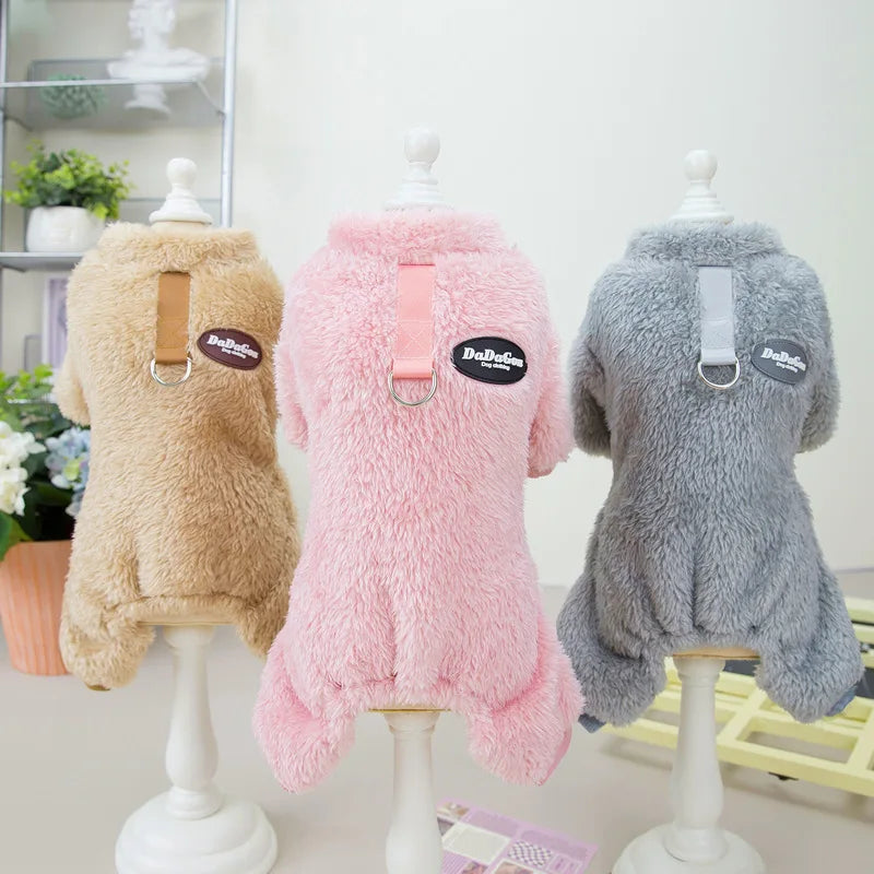 Fleece Dog Pajamas - Warm Winter Outfit for Small Dogs - photo 4