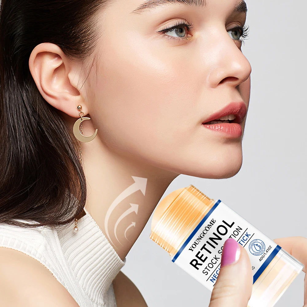 YOUNGCOME Retinol & Collagen Neck Firming Stick 40g – Anti-Aging, Wrinkle Reduction, Dark Spot Correction & Tightening | CPNP Certified | 1, 2 & 4 Pcs