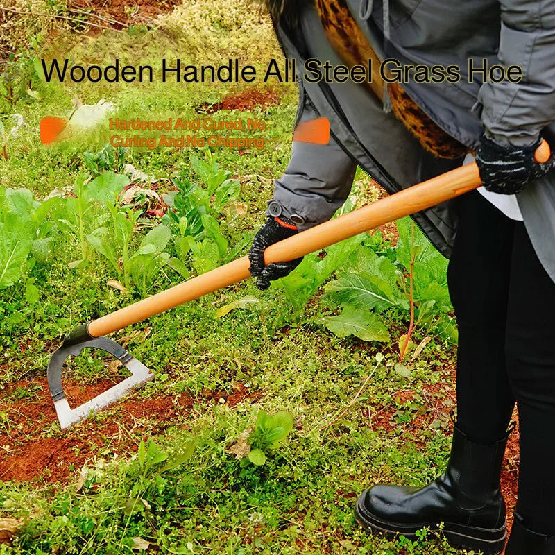 Manganese Steel Weeding Hoe — Handheld Hollow Garden Hoe 14–26cm