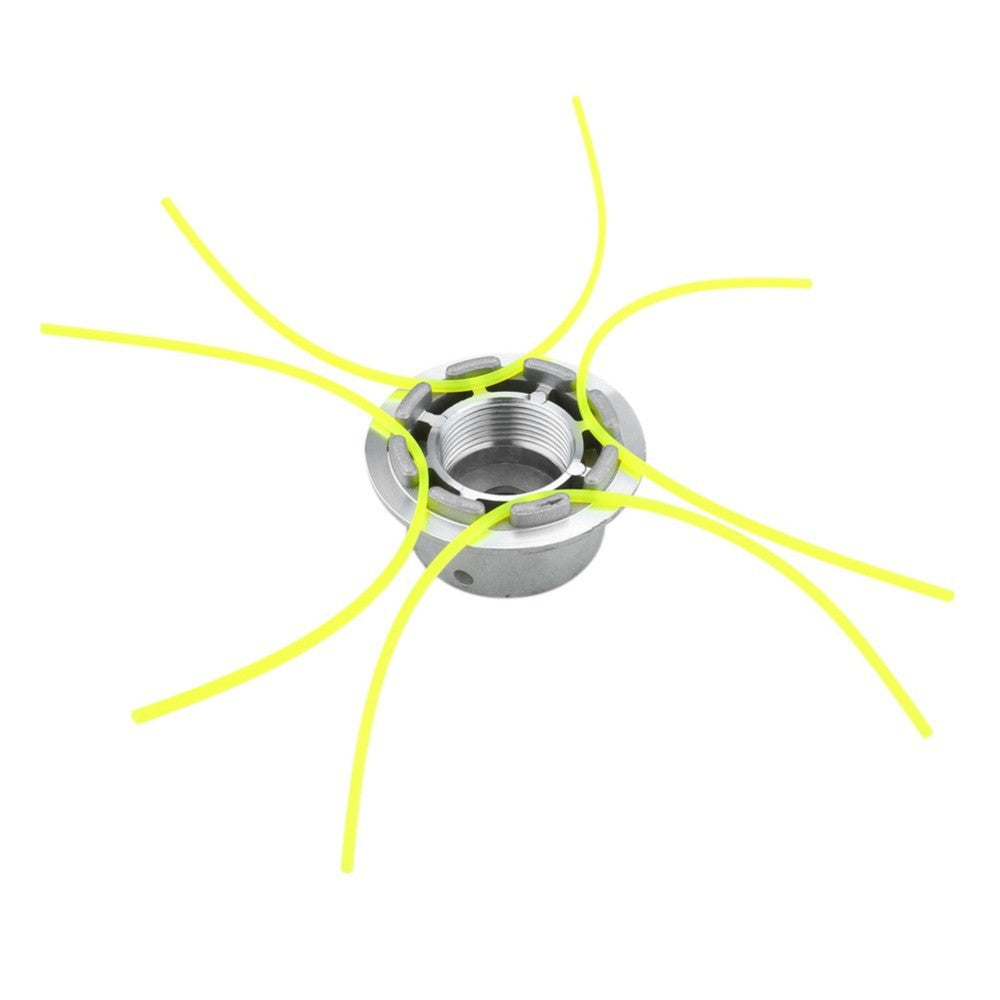 Universal Aluminum Grass Trimmer Head With 4 Lines Brush Cutter Head Thread Nylon Grass Cutting Line Head for Lawn Mower Silver
