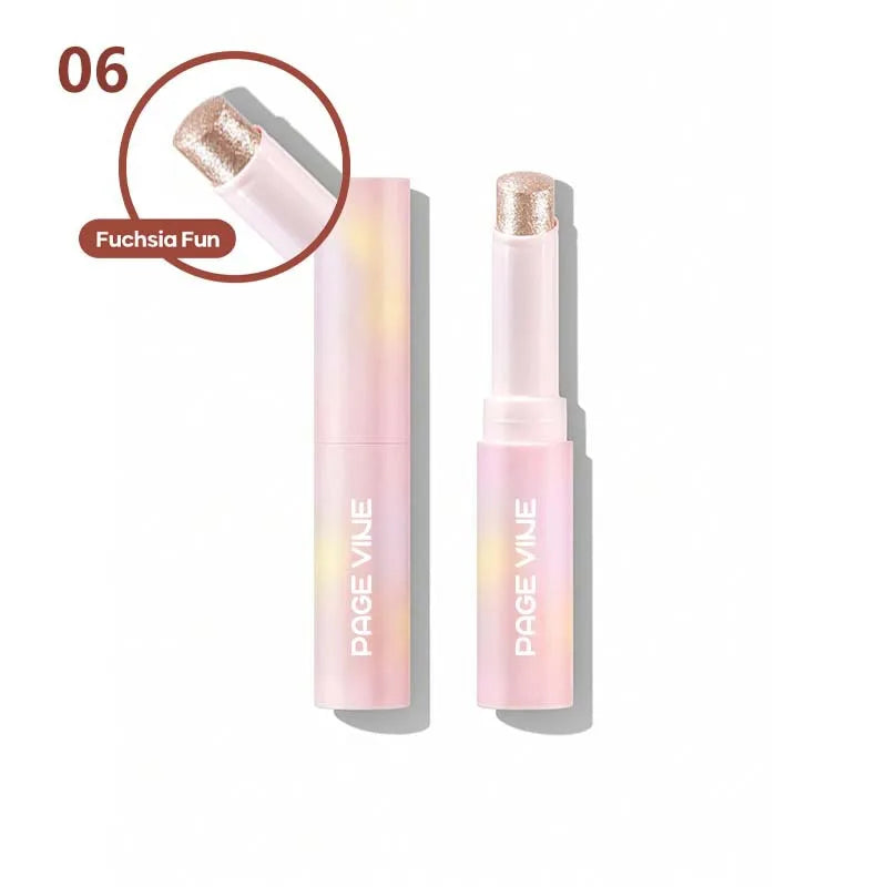 Sparkling Jelly Highlighter Stick Pearlescent Monochrome Shine Glitter Highlight Eyeshadow Stick High Gloss Face Brighten Makeup