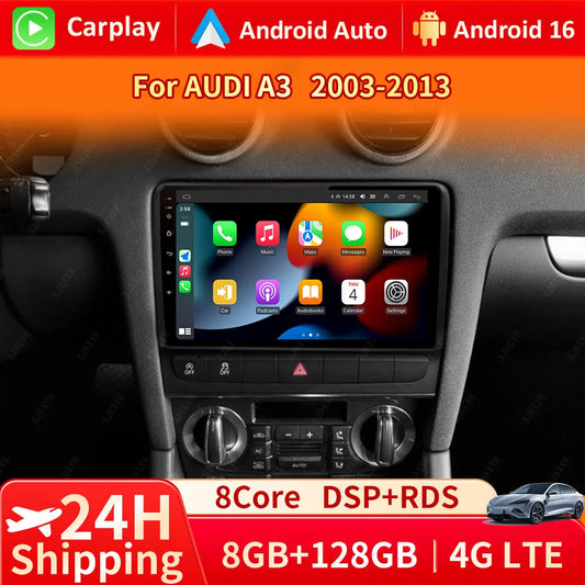 Car Stereo with Apple CarPlay & Android Auto, Compatible with Audi A3 8P