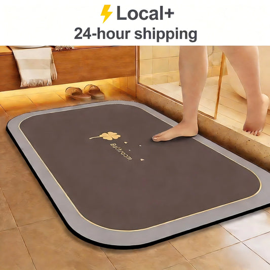 1pc Diatomite Bath Mat Quick Dry Super Absorbent Non-slip Floor Mat for Bathroom Shower Kitchen Pet Feeding | 24-hour Shipping
