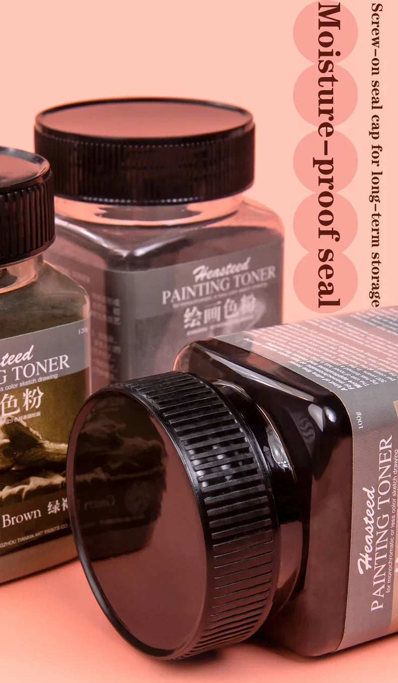 Sketch Toner Dry Wet Sketching Graphite Scribble Charcoal Powder Carbon Powder Blendable Finest Pigment Soft Artists Pastels