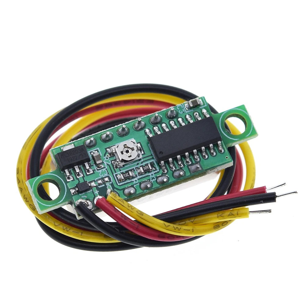 0.28 Inch 2 wires 3 wires 2.5V-40V Mini Digital Voltmeter TZT Voltage Tester Meter Red/Blue/yellow/green LED Screen meter