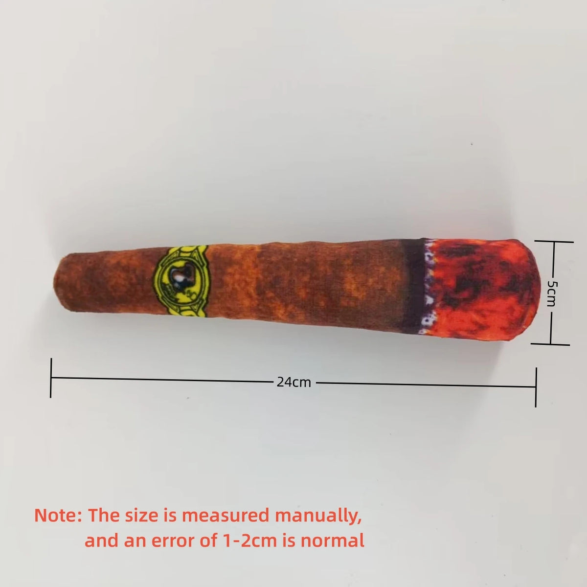 Squeaky Plush Cigar Dog Toy