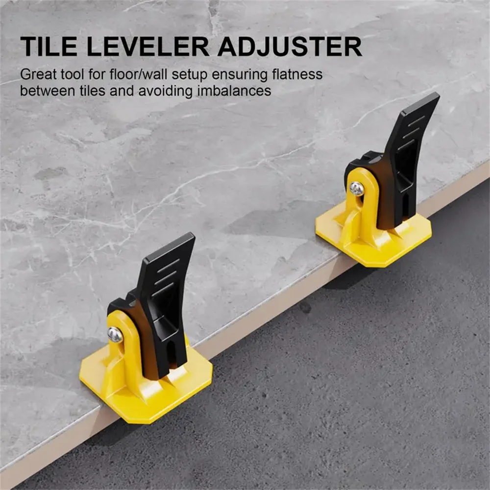 Tile Leveling System Kit, 50 Pieces, Yellow or Red