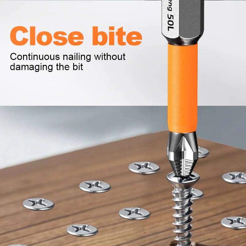 Anti Slip bits Magnetic Screwdriver bit Set S2 Alloy Steel Impact Resistance Hex Shank Alloy Steel Bits Suitable for Power Tools